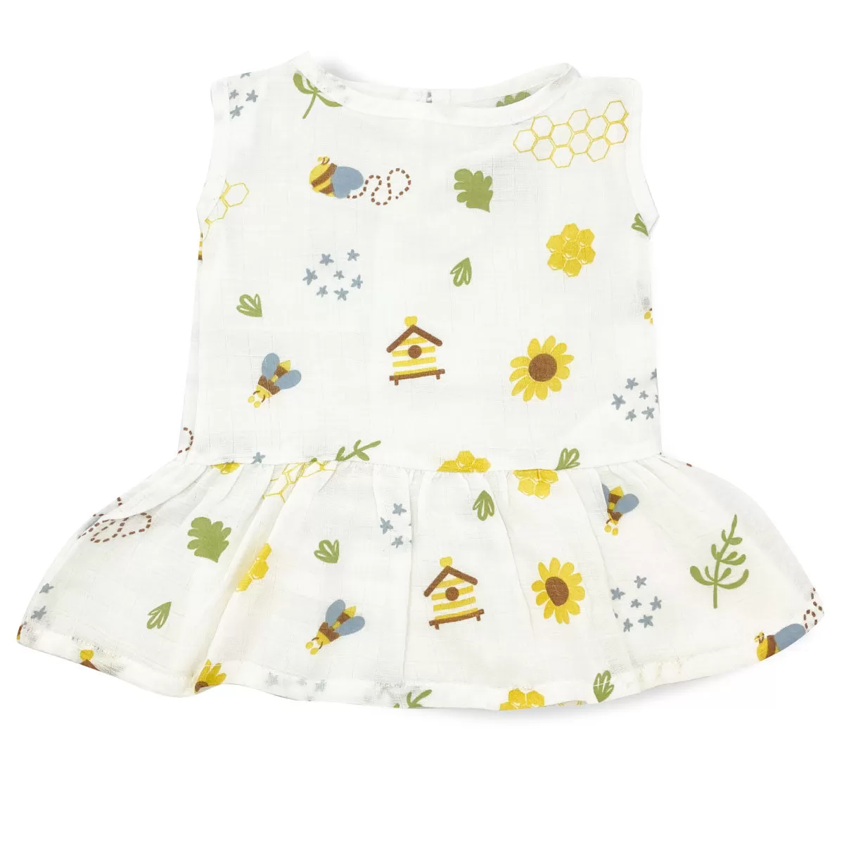 Drop Waist Sleeveless Muslin Frock for Baby Girl- Organic Cotton (Pack of 2)