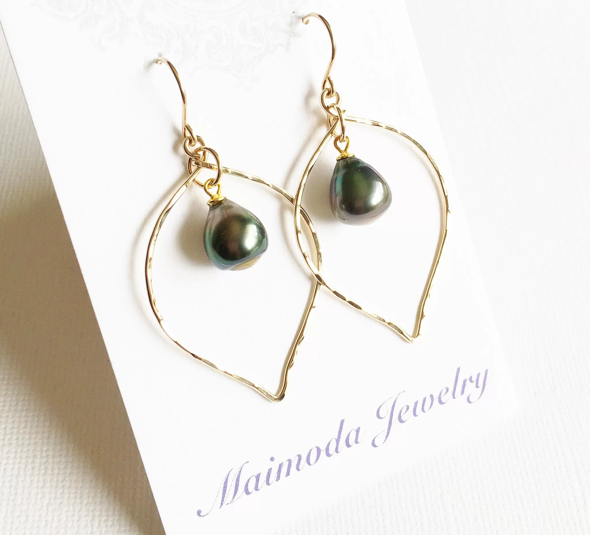 Earrings Doree - tahitian pearls (E310)