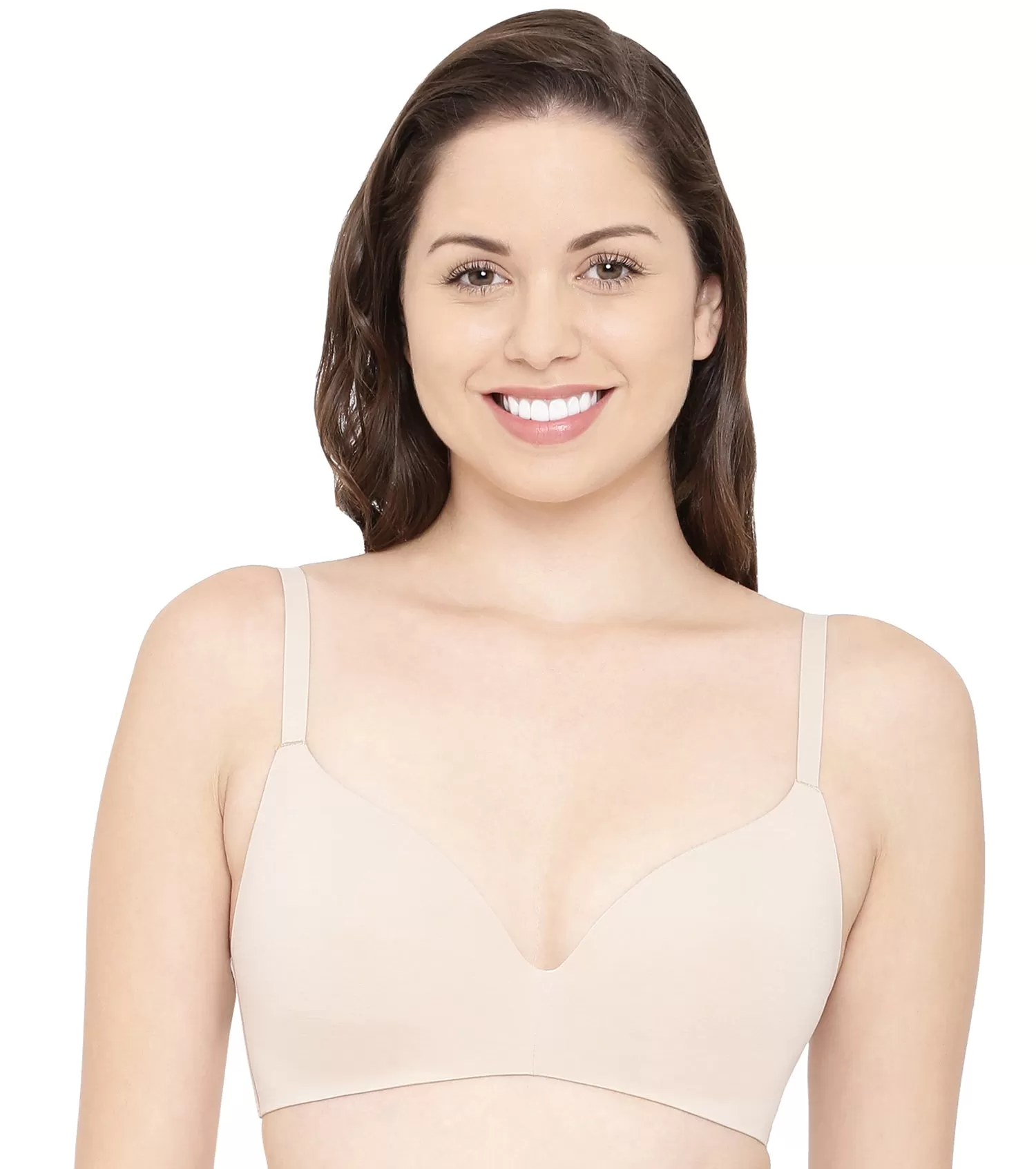 Enamor InvisiBra F084 Seamless Ultra Smoothening with Invisible Edges T-Shirt Bra - Padded Wirefree Medium Coverage - Black