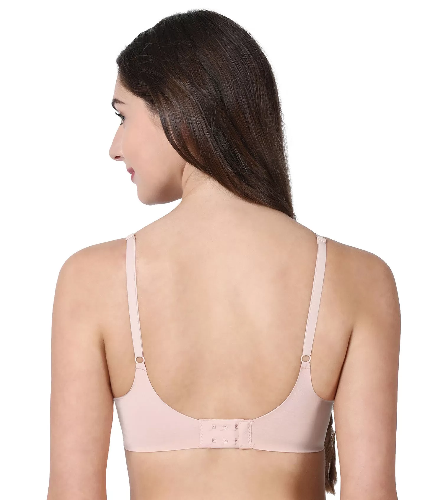 Enamor InvisiBra F084 Seamless Ultra Smoothening with Invisible Edges T-Shirt Bra - Padded Wirefree Medium Coverage - Black