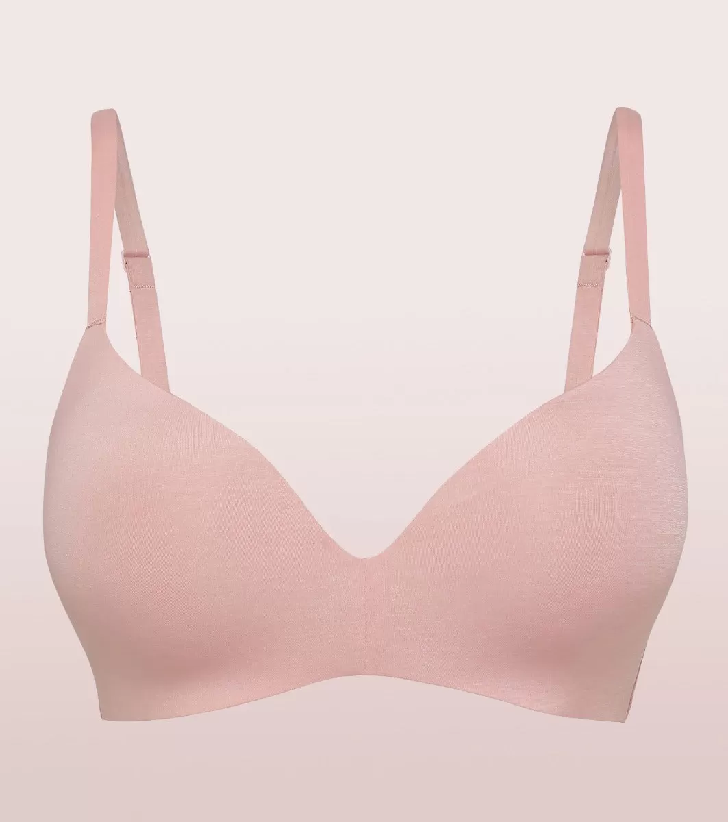 Enamor InvisiBra F084 Seamless Ultra Smoothening with Invisible Edges T-Shirt Bra - Padded Wirefree Medium Coverage - Black