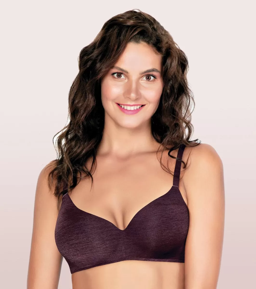 Enamor InvisiBra F084 Seamless Ultra Smoothening with Invisible Edges T-Shirt Bra - Padded Wirefree Medium Coverage - Black