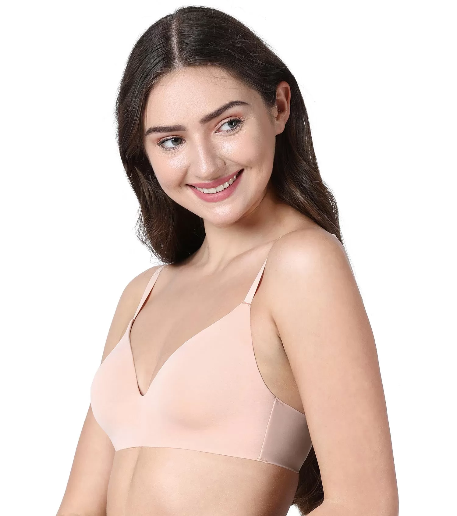 Enamor InvisiBra F084 Seamless Ultra Smoothening with Invisible Edges T-Shirt Bra - Padded Wirefree Medium Coverage - Black