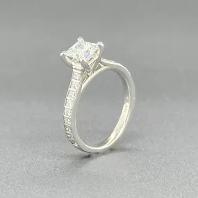 Estate 14K W Gold 0.99ctw G-I/VS2-SI1 Diamond Engagement Ring