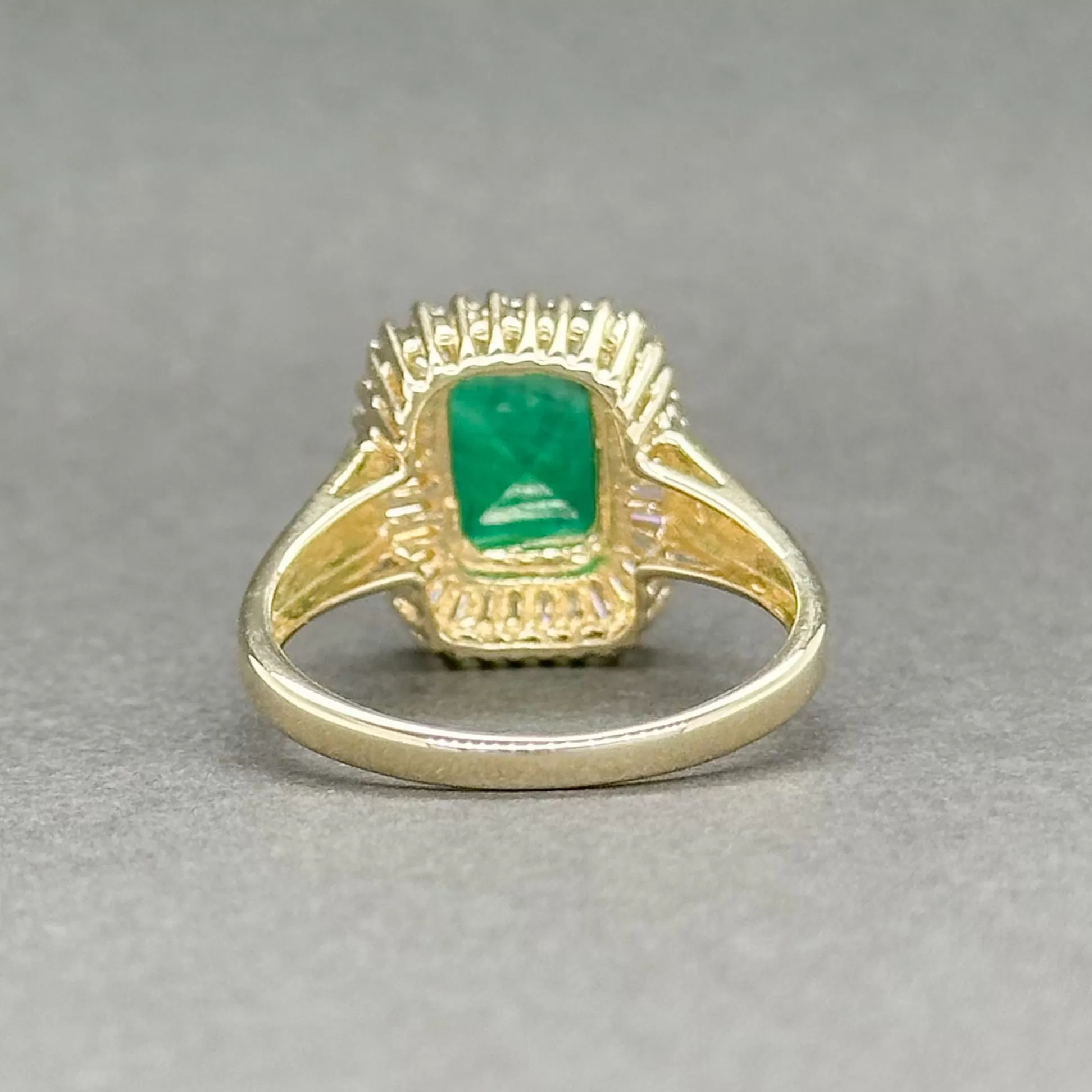 Estate 14K Y Gold 1.55ct Emerald & 0.48ctw H-I/SI1-2 Diamond Ring