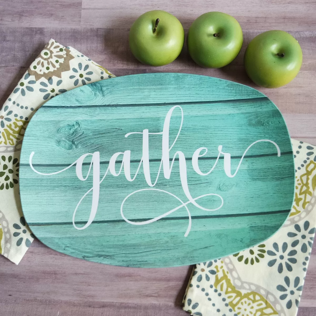 Farmhouse Inspired Script Platter | Choice of Text