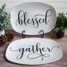 Farmhouse Inspired Script Platter | Choice of Text