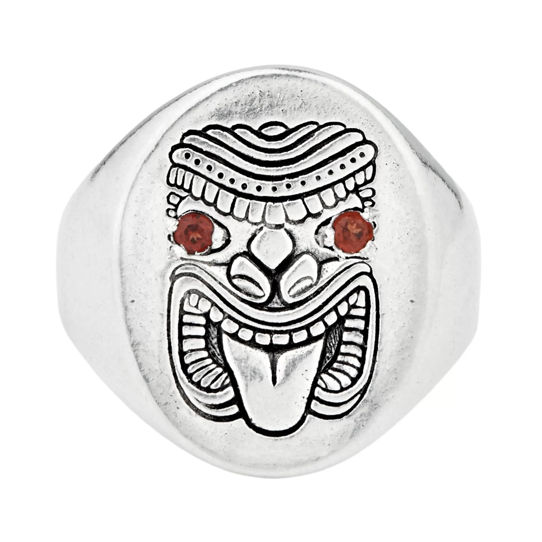 Fire Eyed Tiki God Signet Ring