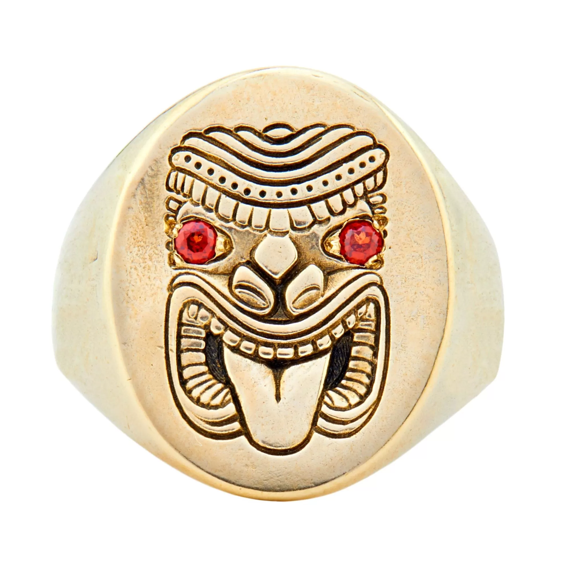 Fire Eyed Tiki God Signet Ring