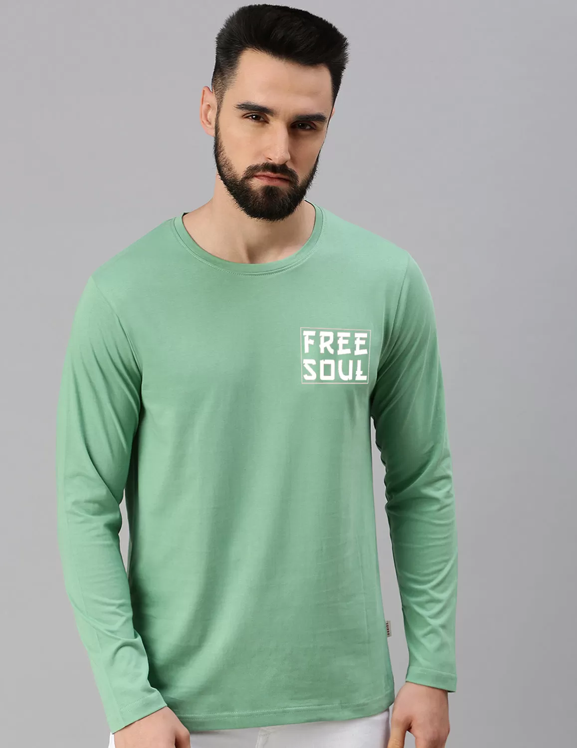 Free Soul Dragon Full Sleeve Green T-Shirt