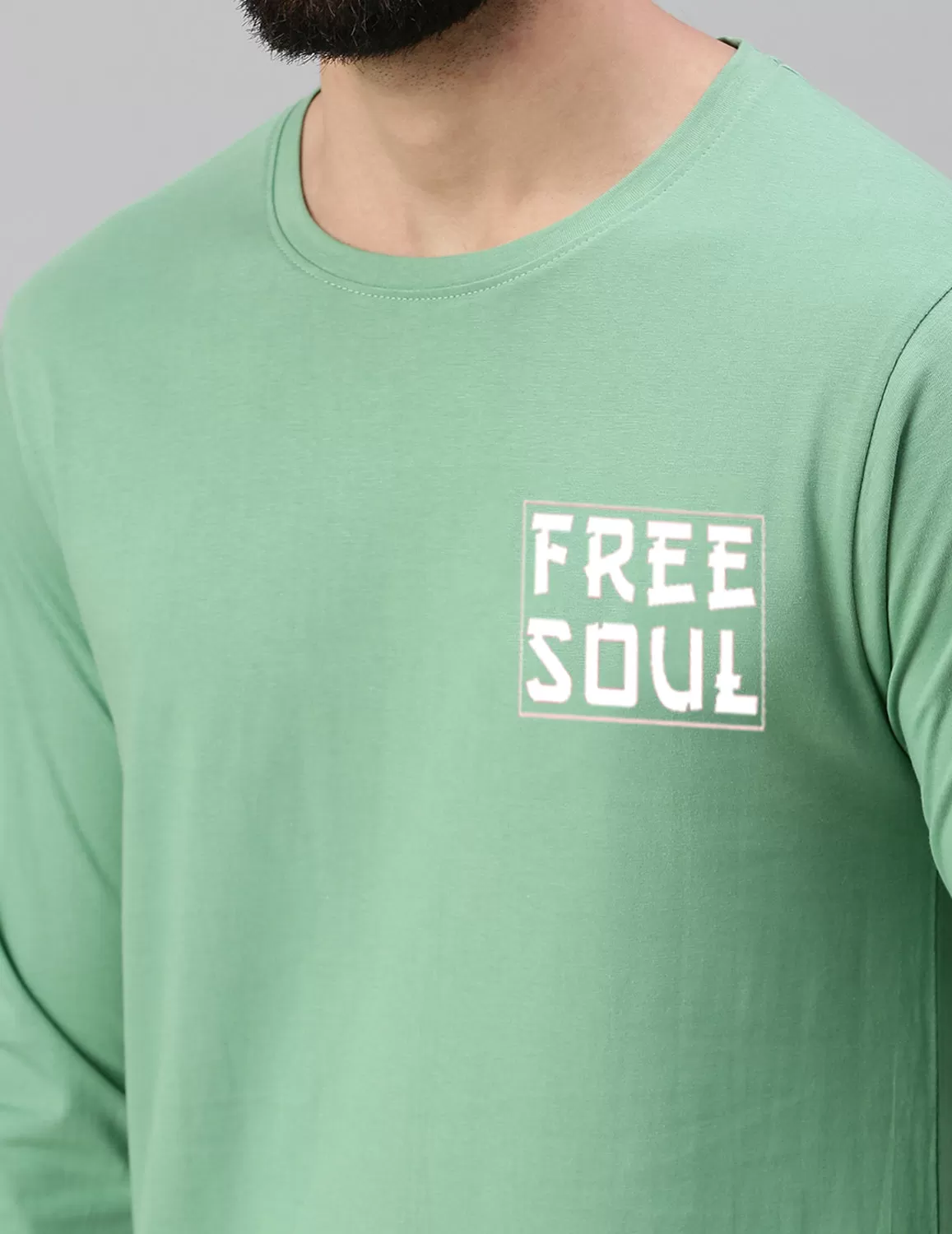 Free Soul Dragon Full Sleeve Green T-Shirt