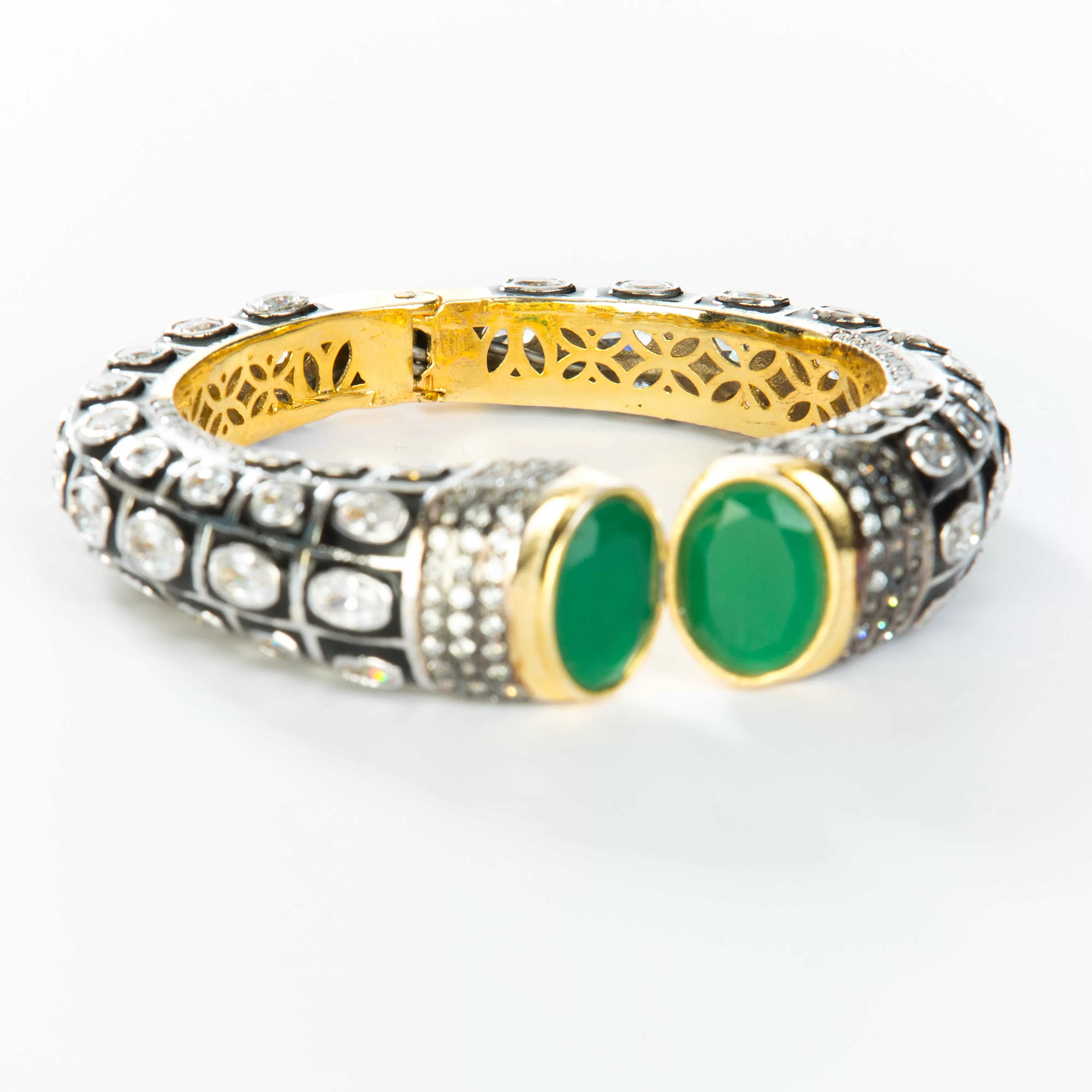 Frieda Cuff (Enamel & Green Stone)