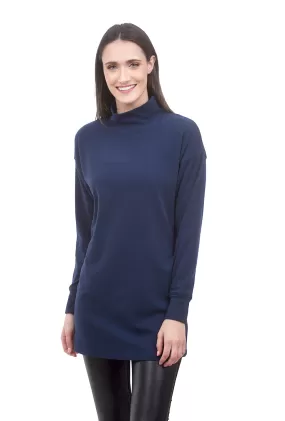 Funnel Neck Sweatshirt Tunic