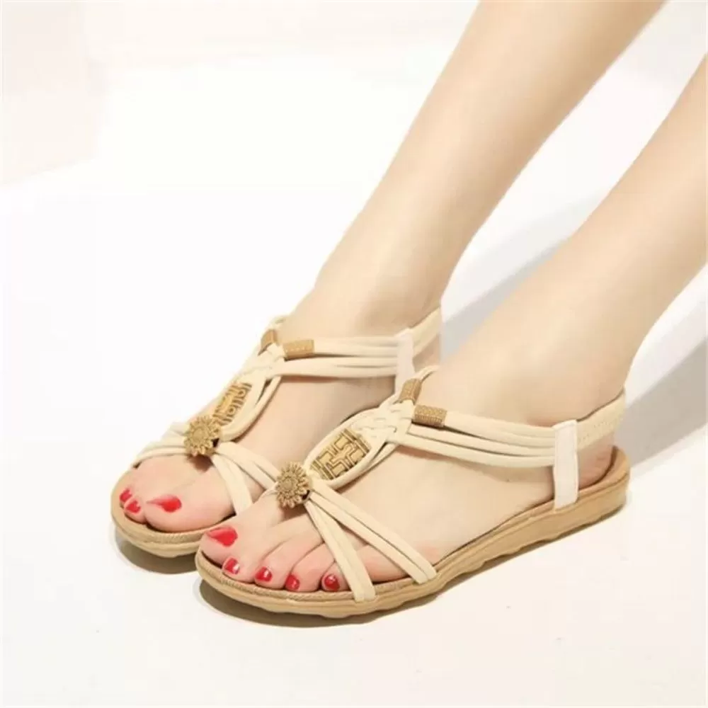 Gladiator Flat Sole Slip On Sandals