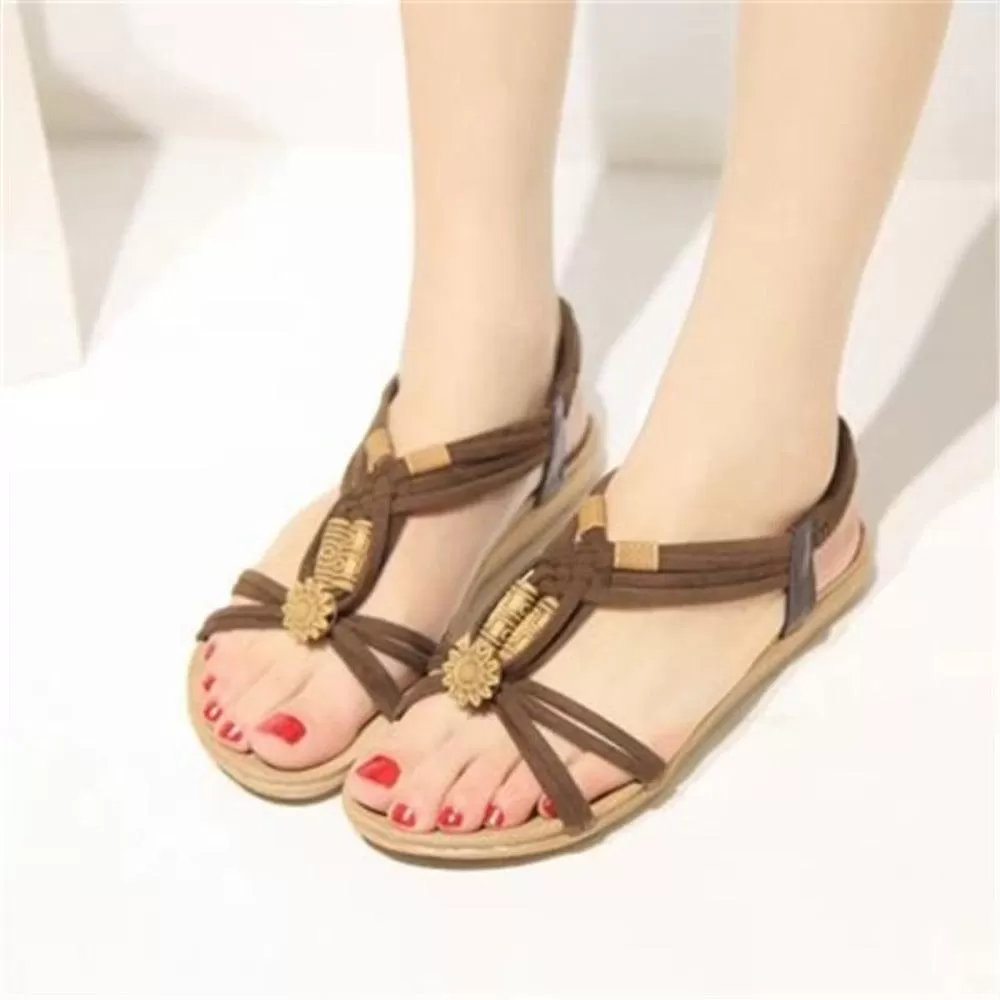 Gladiator Flat Sole Slip On Sandals