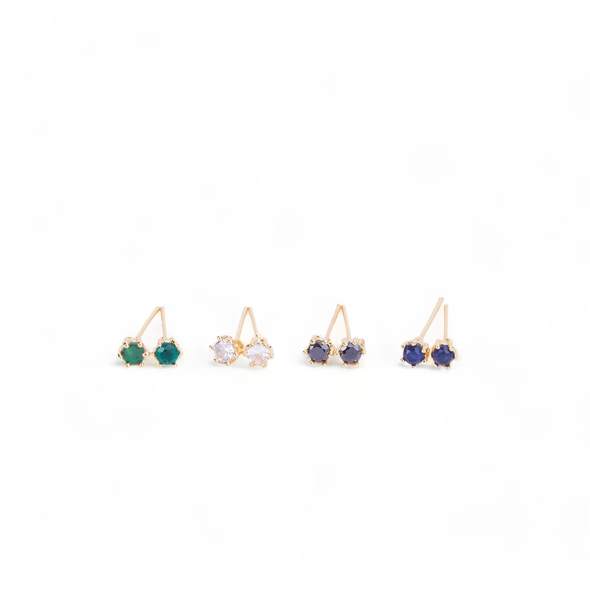 Gold Plated 5 Color Changeable Earrings