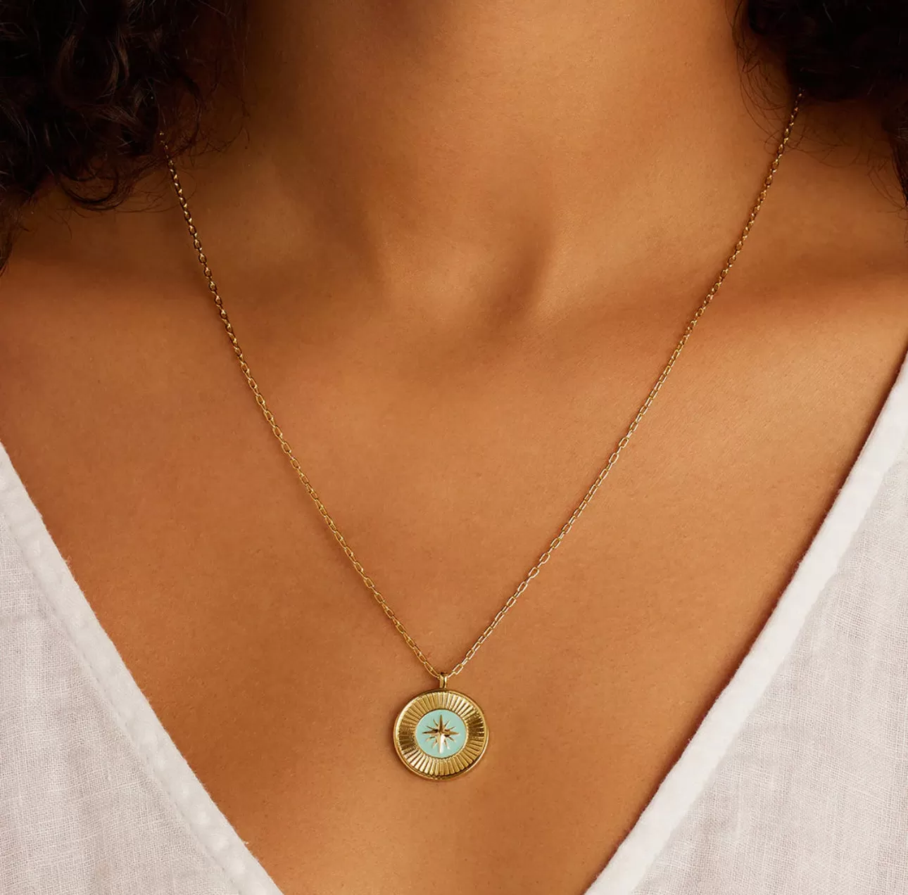 Gorjana Compass Pendant Necklace