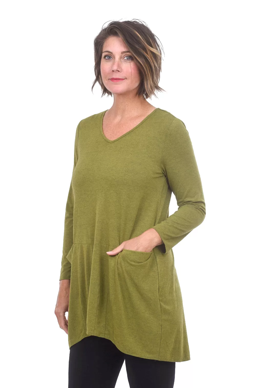 Heather Knit Audrey Tunic, Citron