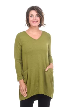 Heather Knit Audrey Tunic, Citron