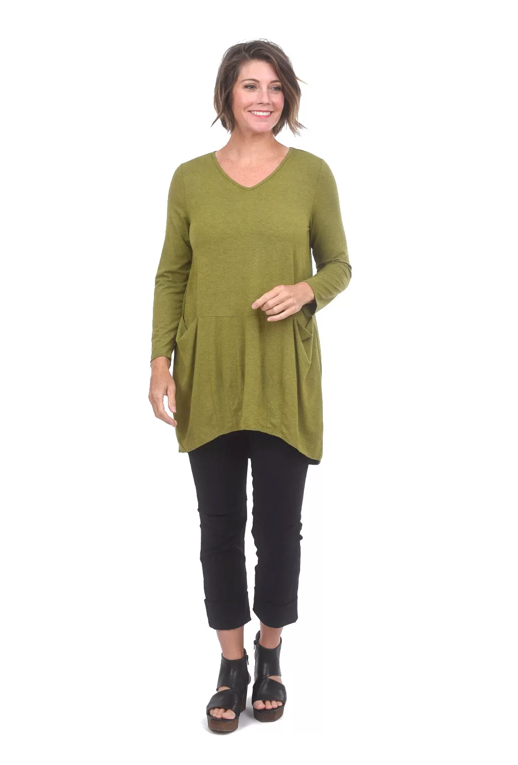 Heather Knit Audrey Tunic, Citron