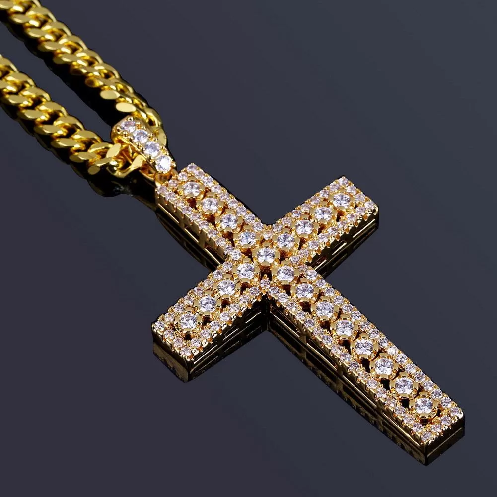 Iced Cross hiphop pendant