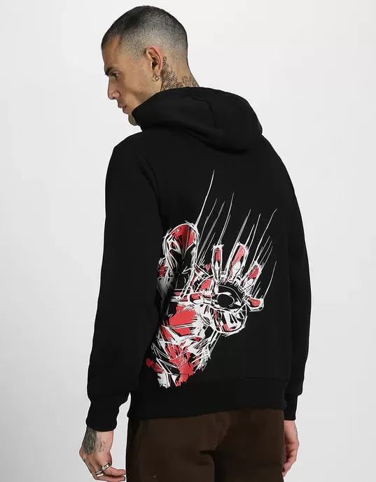 Ironman Black Back Graphic Printed Hoodie