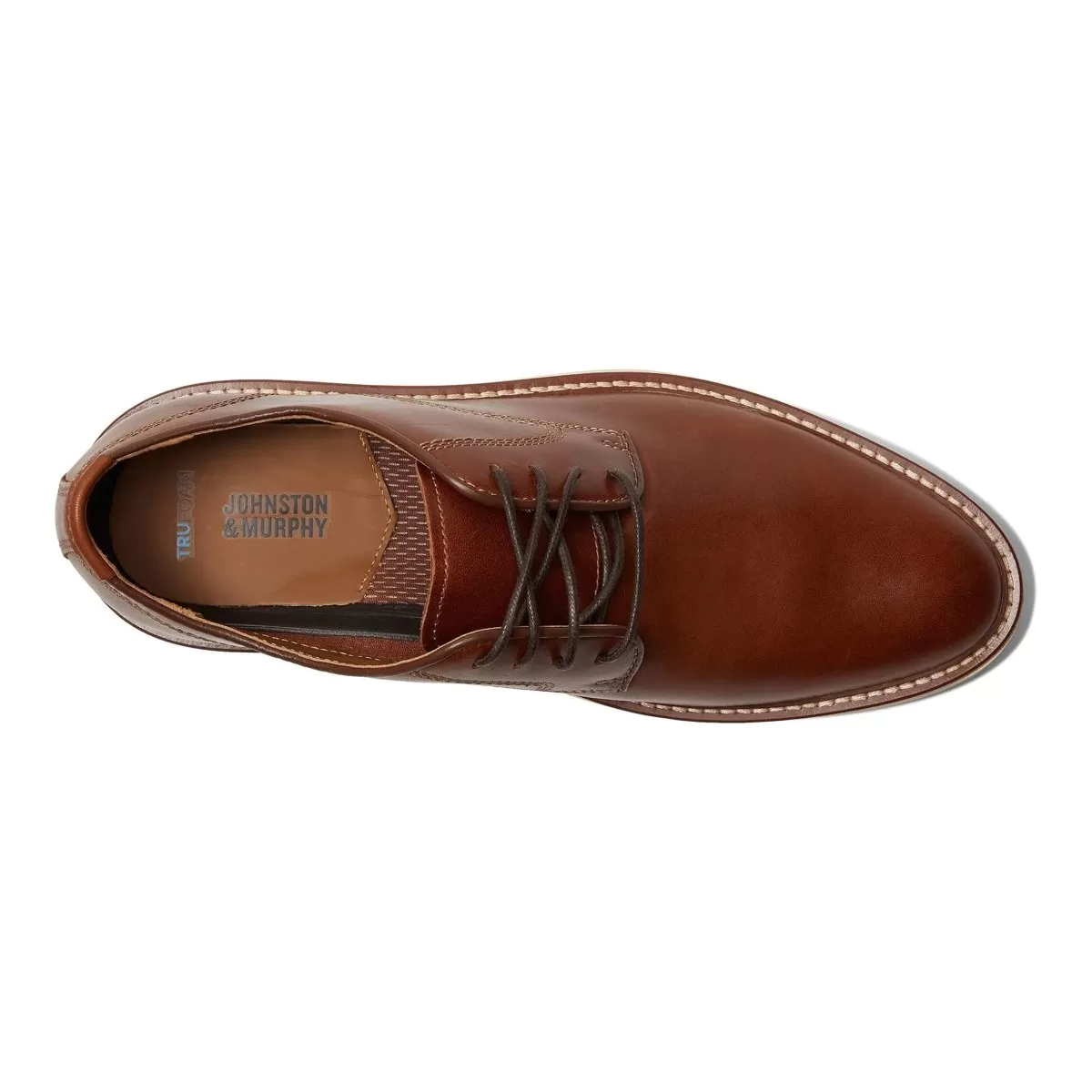 Johnston & Murphy Men's Upton Plain Toe Tan Full Grain