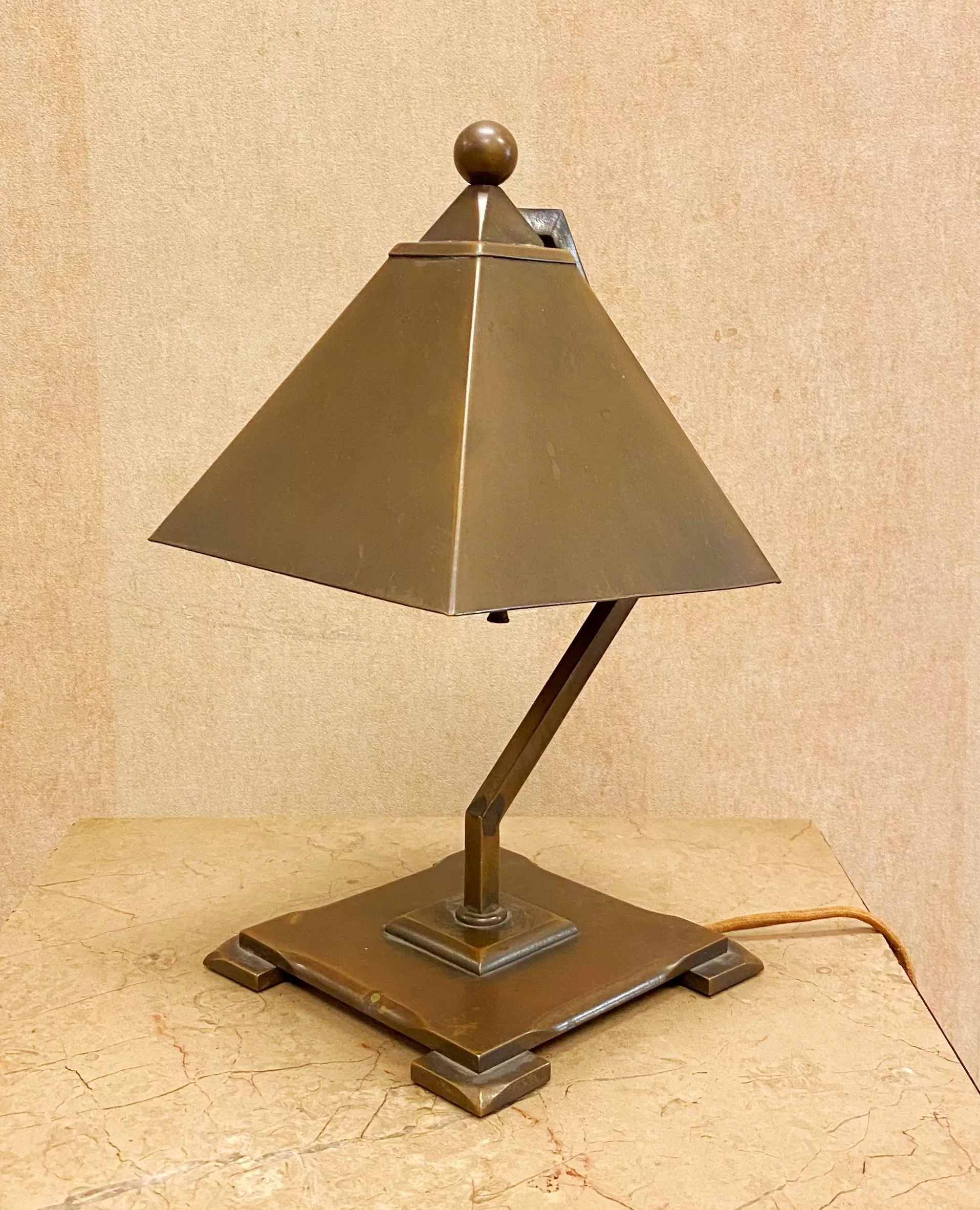 Josef Urban Art Deco Diminutive Bronze Desk Lamp