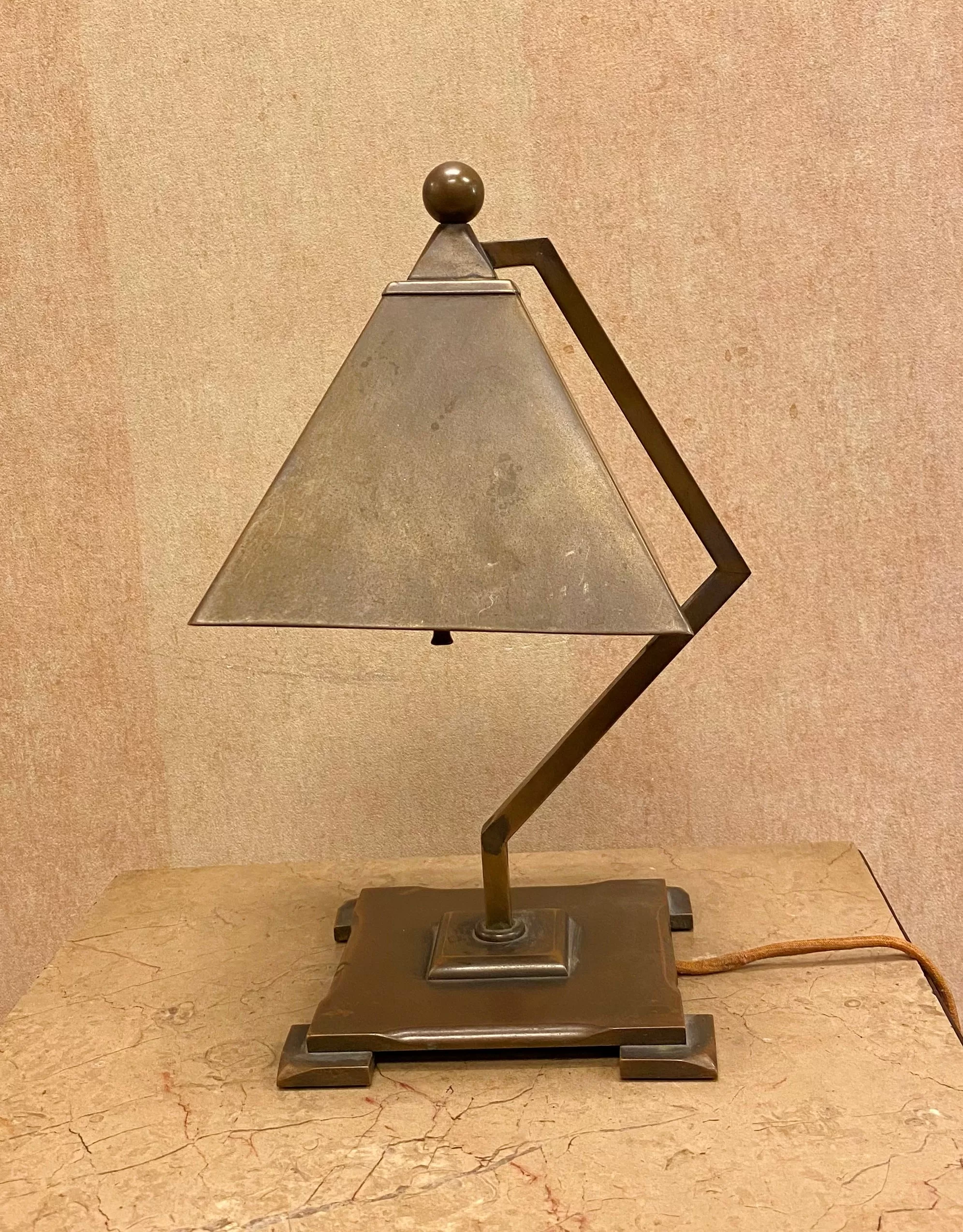 Josef Urban Art Deco Diminutive Bronze Desk Lamp