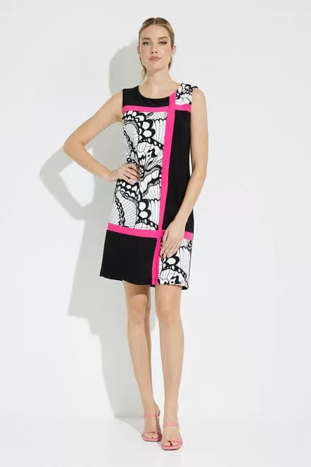 Joseph Ribkoff Black/Multi Sleeveless Dress Style 231133