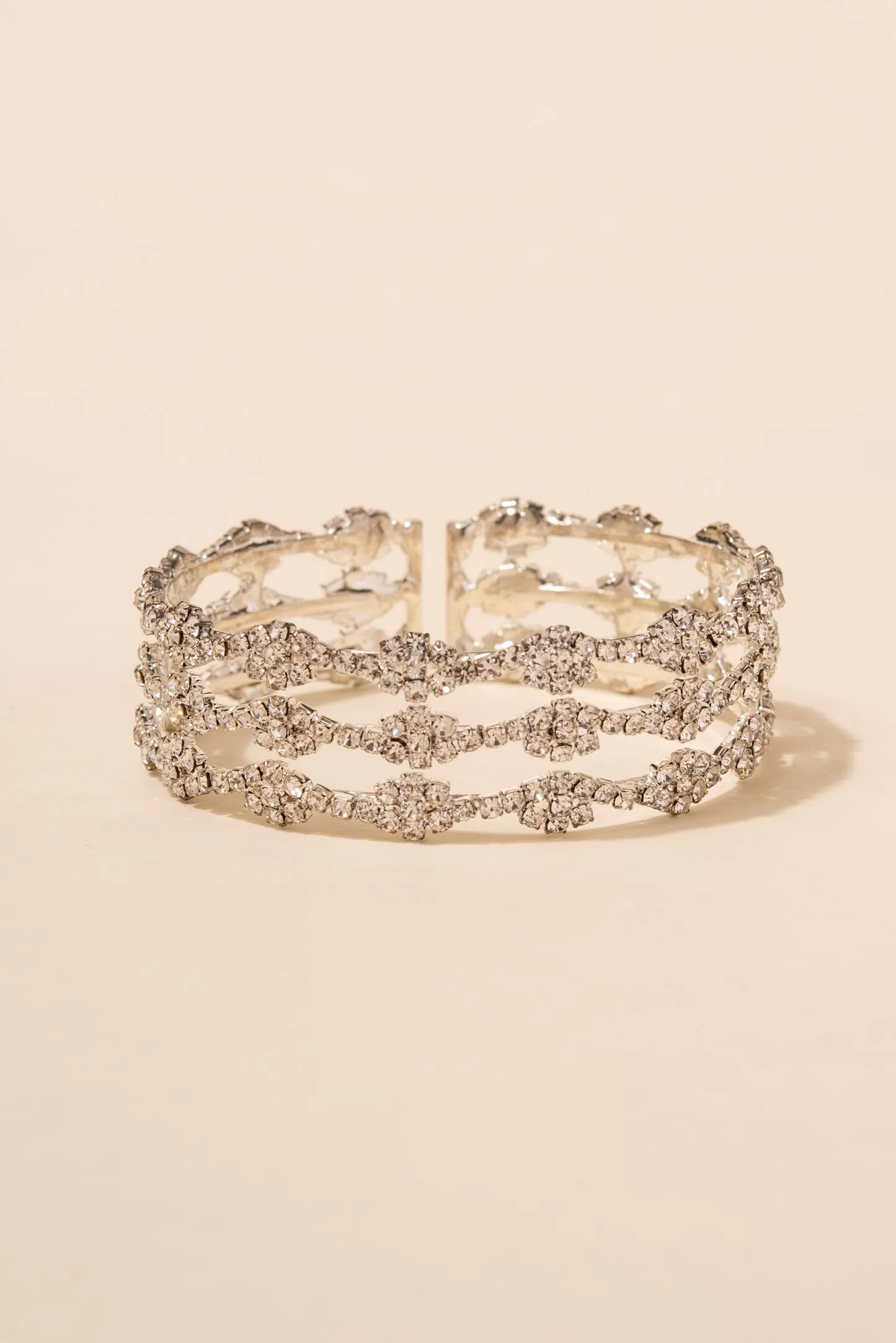 Josie Rhinestone Pave Cuff Bracelet