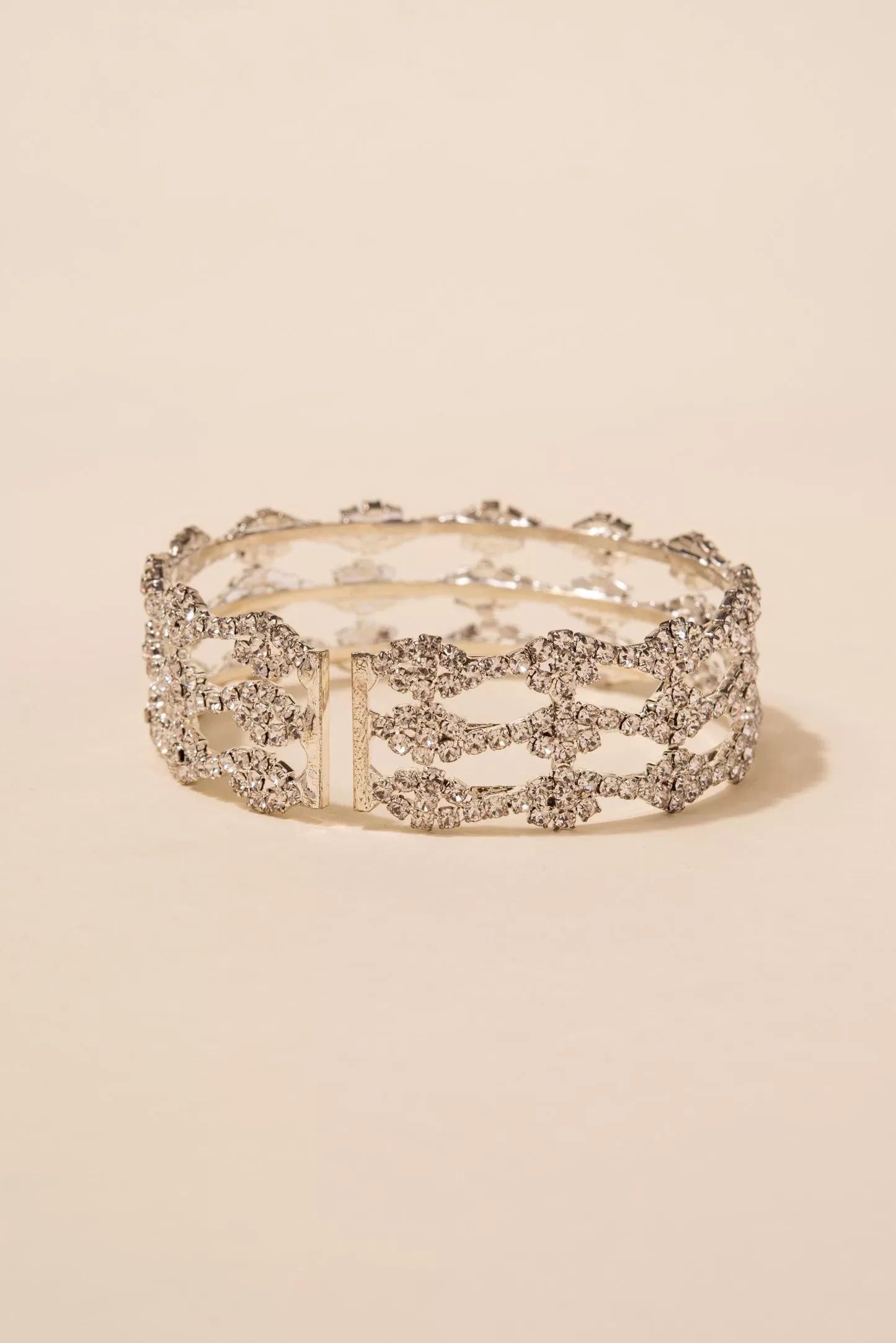 Josie Rhinestone Pave Cuff Bracelet