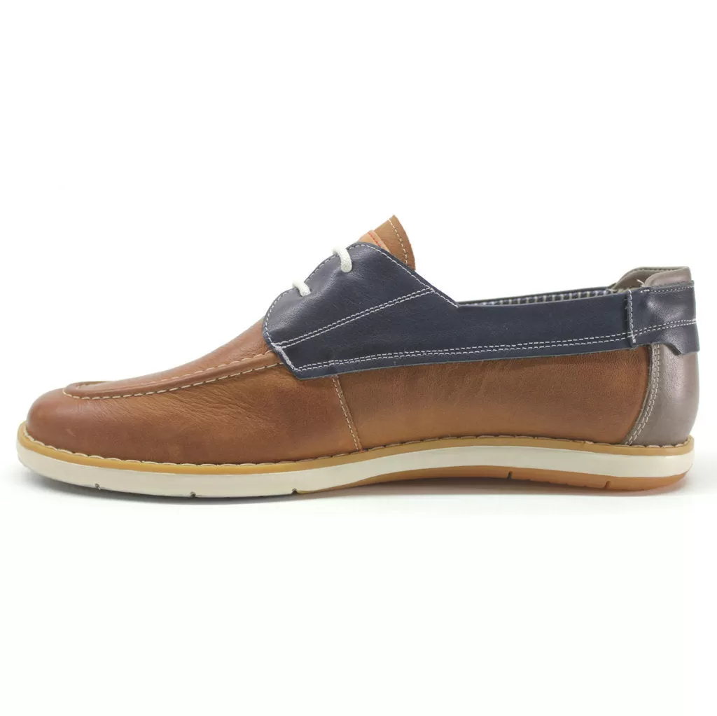 Jucar Calfskin Leather Men's Boat Shoes