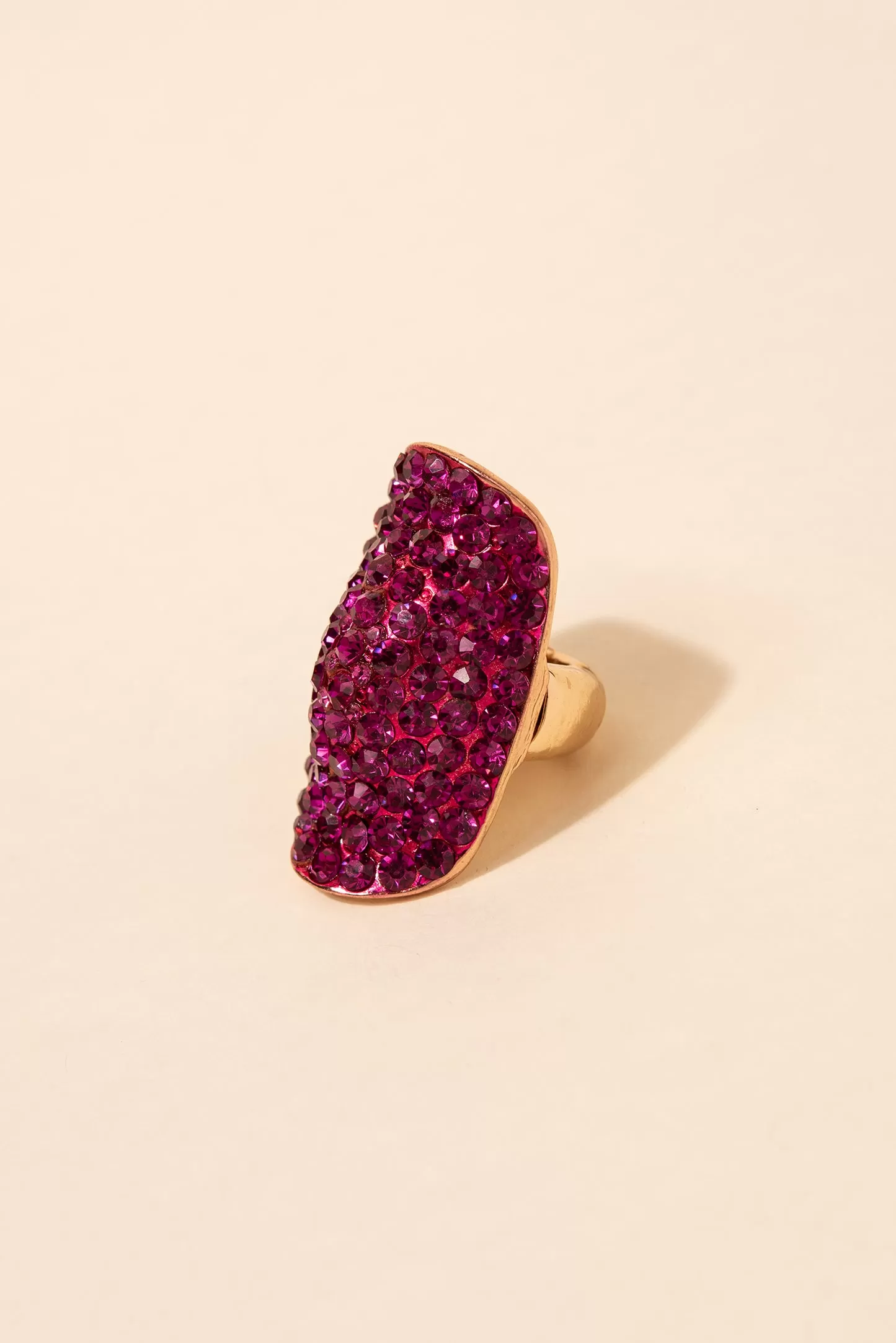 Kalinda Encrusted Short Knuckle Shield Stretch Ring