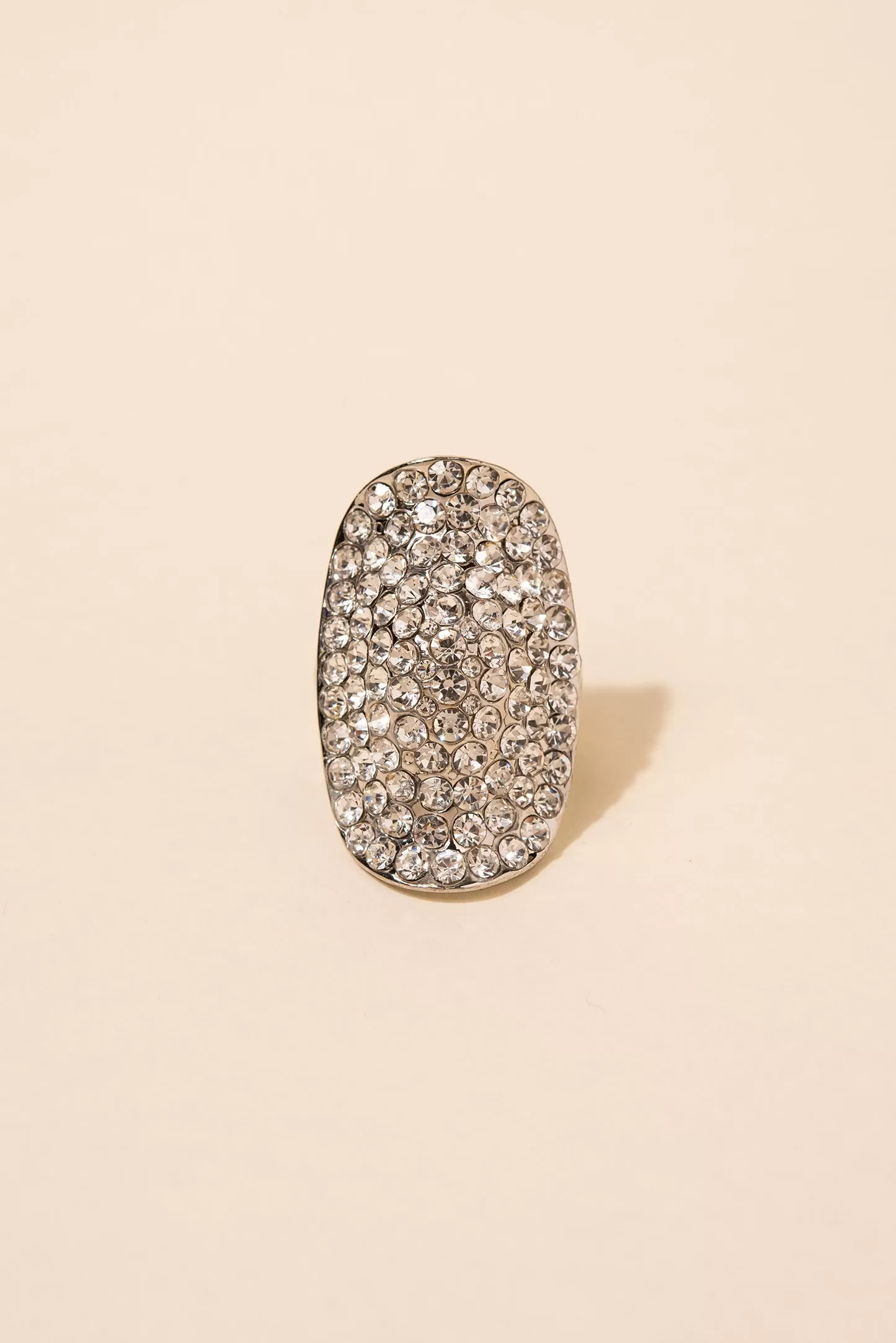 Kalinda Encrusted Short Knuckle Shield Stretch Ring