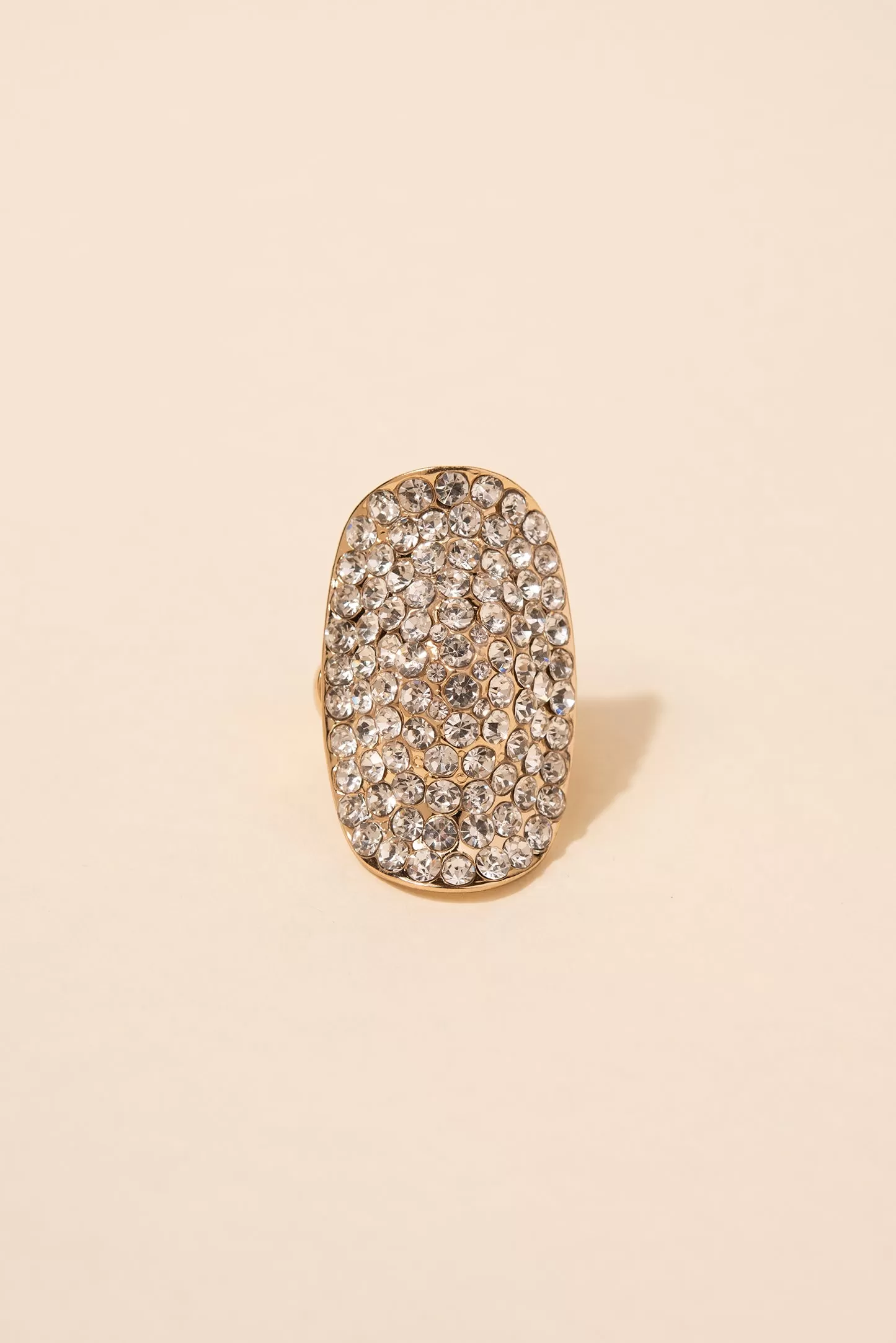 Kalinda Encrusted Short Knuckle Shield Stretch Ring