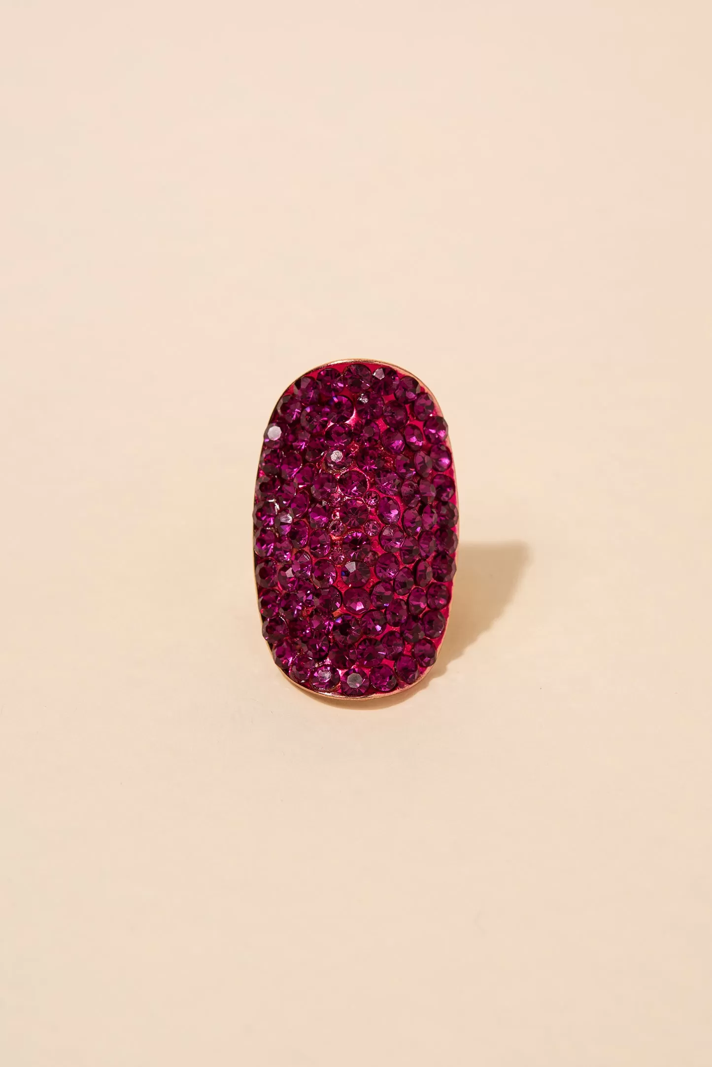 Kalinda Encrusted Short Knuckle Shield Stretch Ring