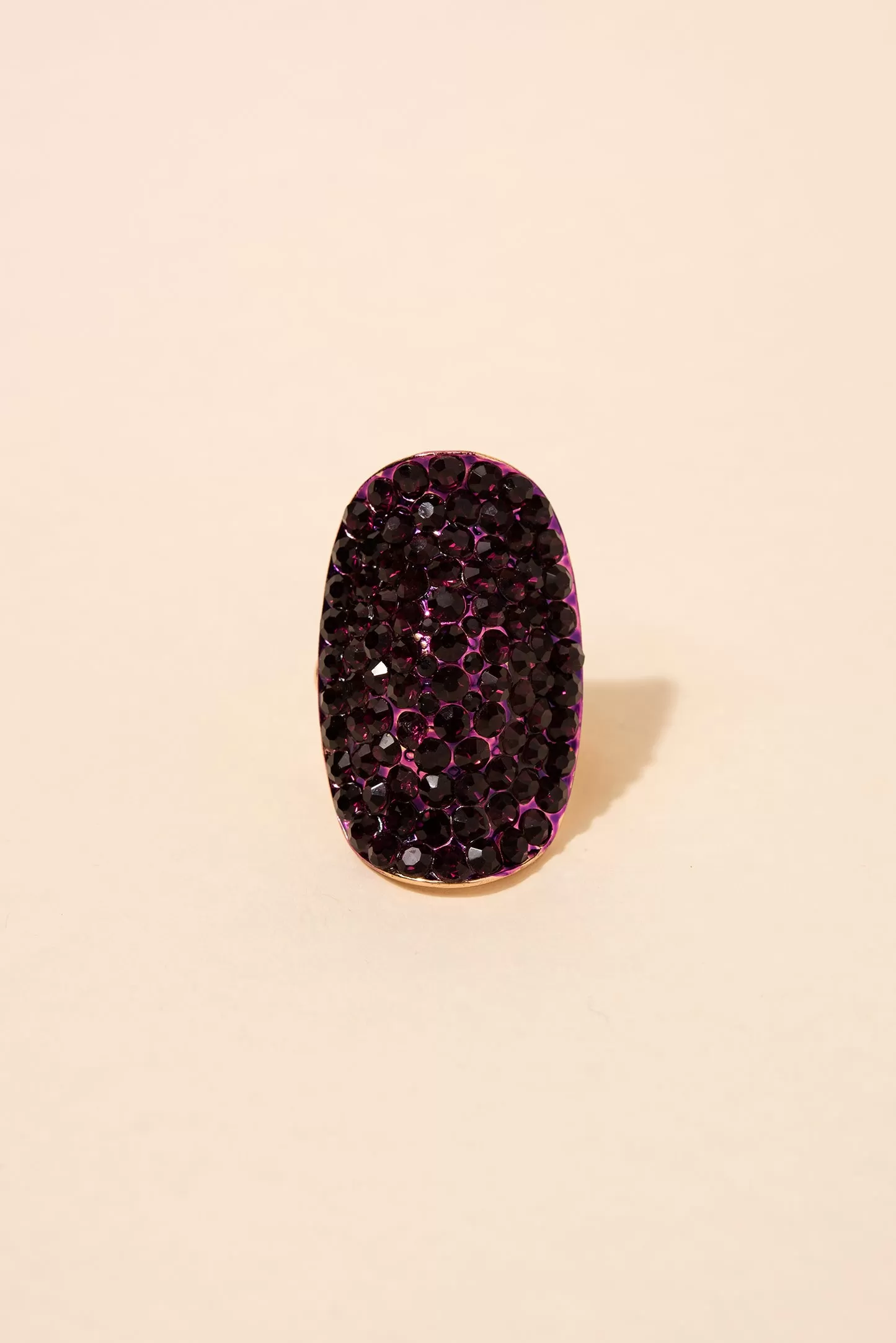 Kalinda Encrusted Short Knuckle Shield Stretch Ring