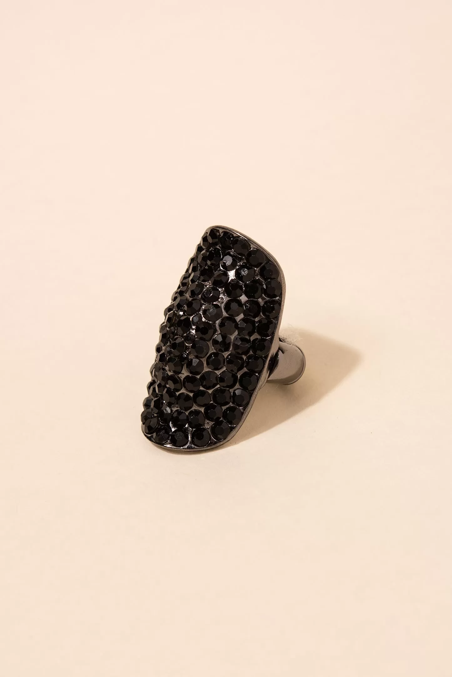 Kalinda Encrusted Short Knuckle Shield Stretch Ring