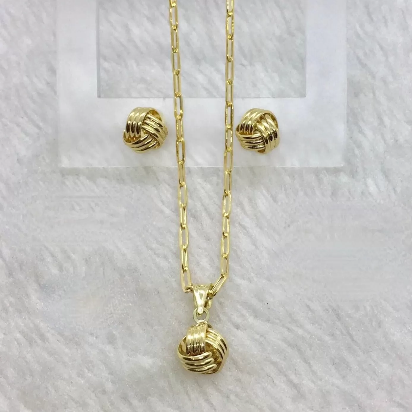 Knot Jewelry Set 18K Gold