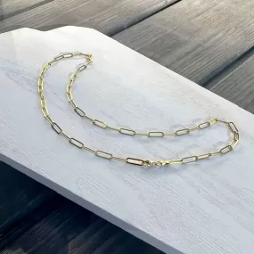 Layer me! Paper-clip style necklace.