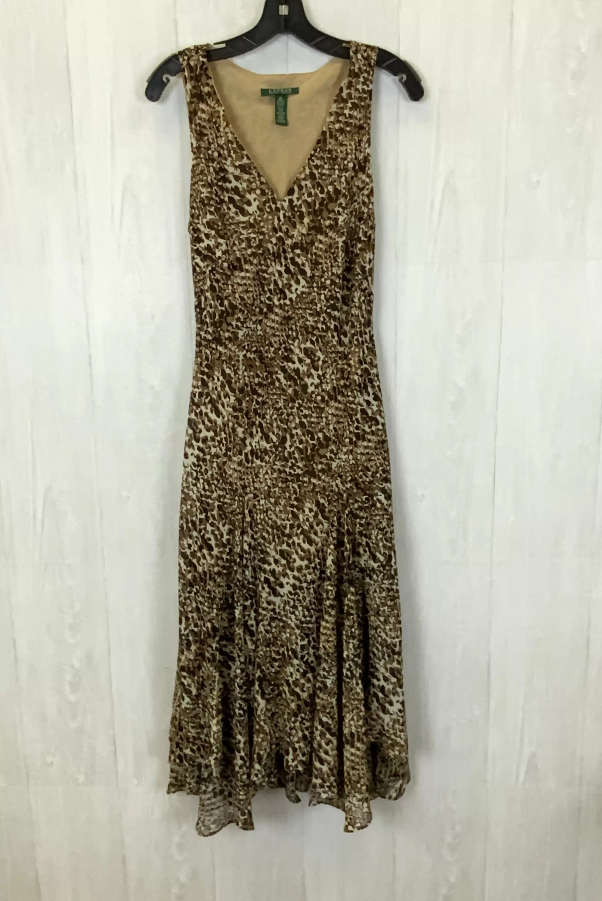 Leopard Print Dress Casual Maxi Lauren By Ralph Lauren, Size M