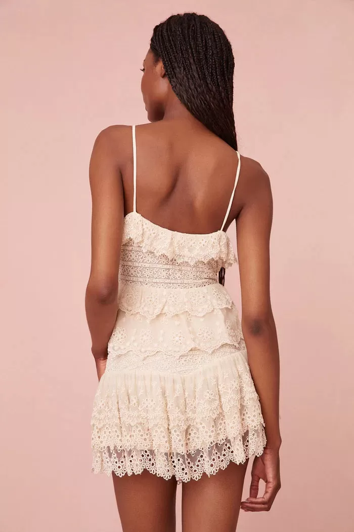 Loveshackfancy - Saturn Embroidered Cami Top - Cream