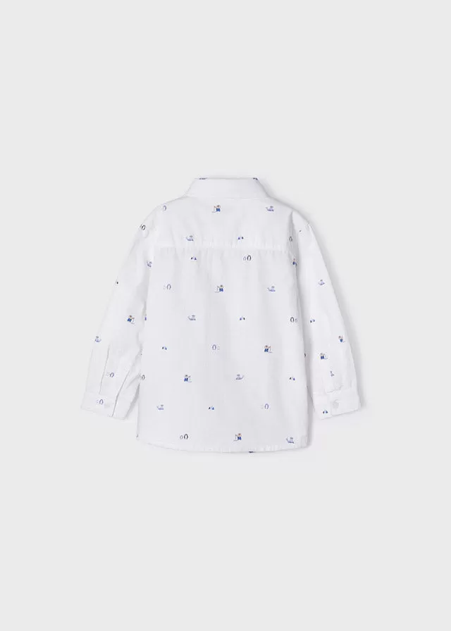 Mayoral Baby L/S Patterned Shirt _White 2163-73