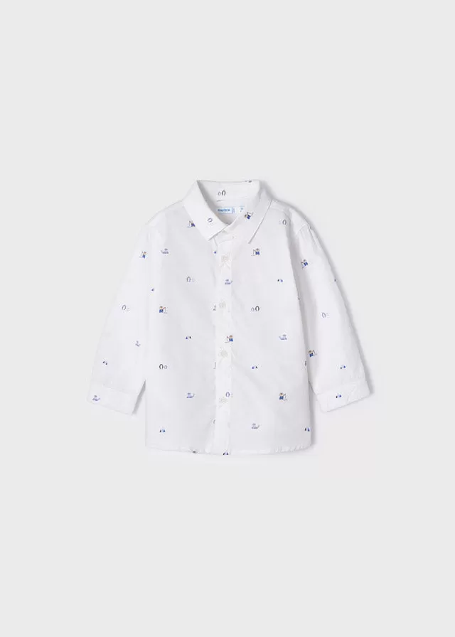 Mayoral Baby L/S Patterned Shirt _White 2163-73