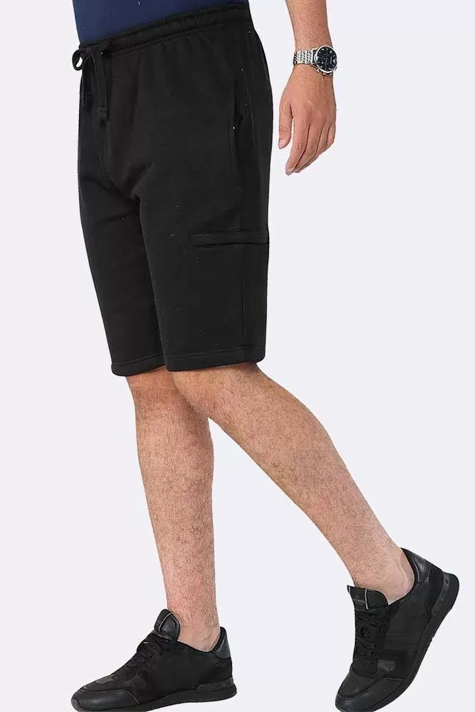 Men Drawcord Side Zipper Plain Shorts [Pack of 8]