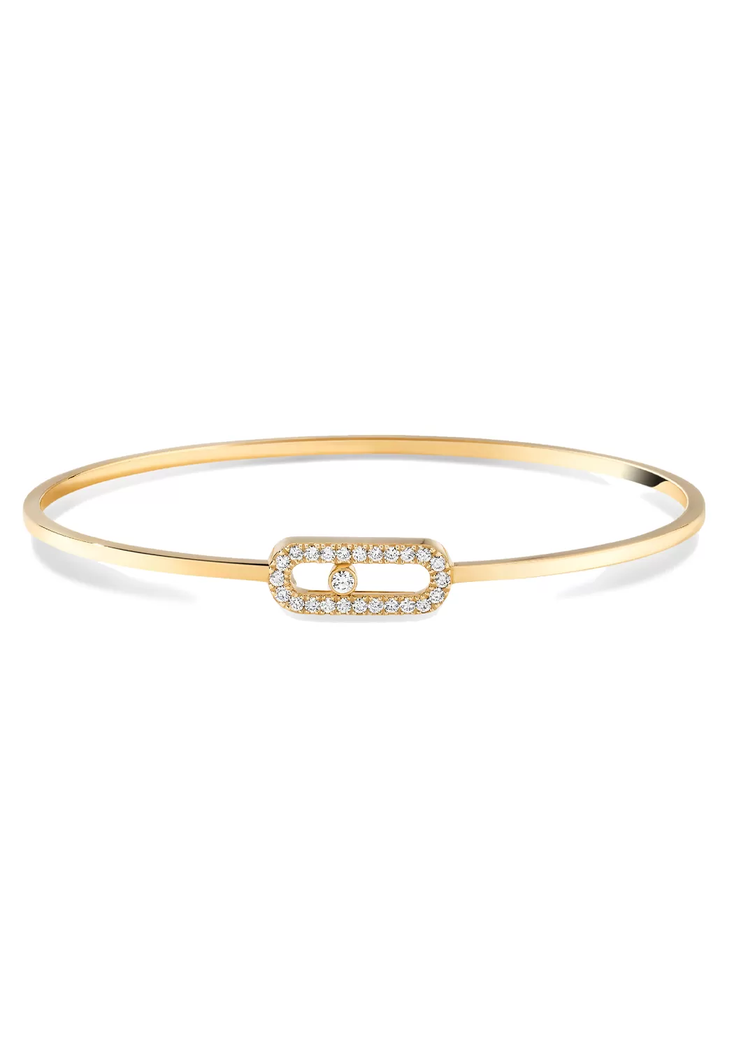 Messika Move Uno Pavé Flex 18K Gold Diamond Bangle | Choose Gold