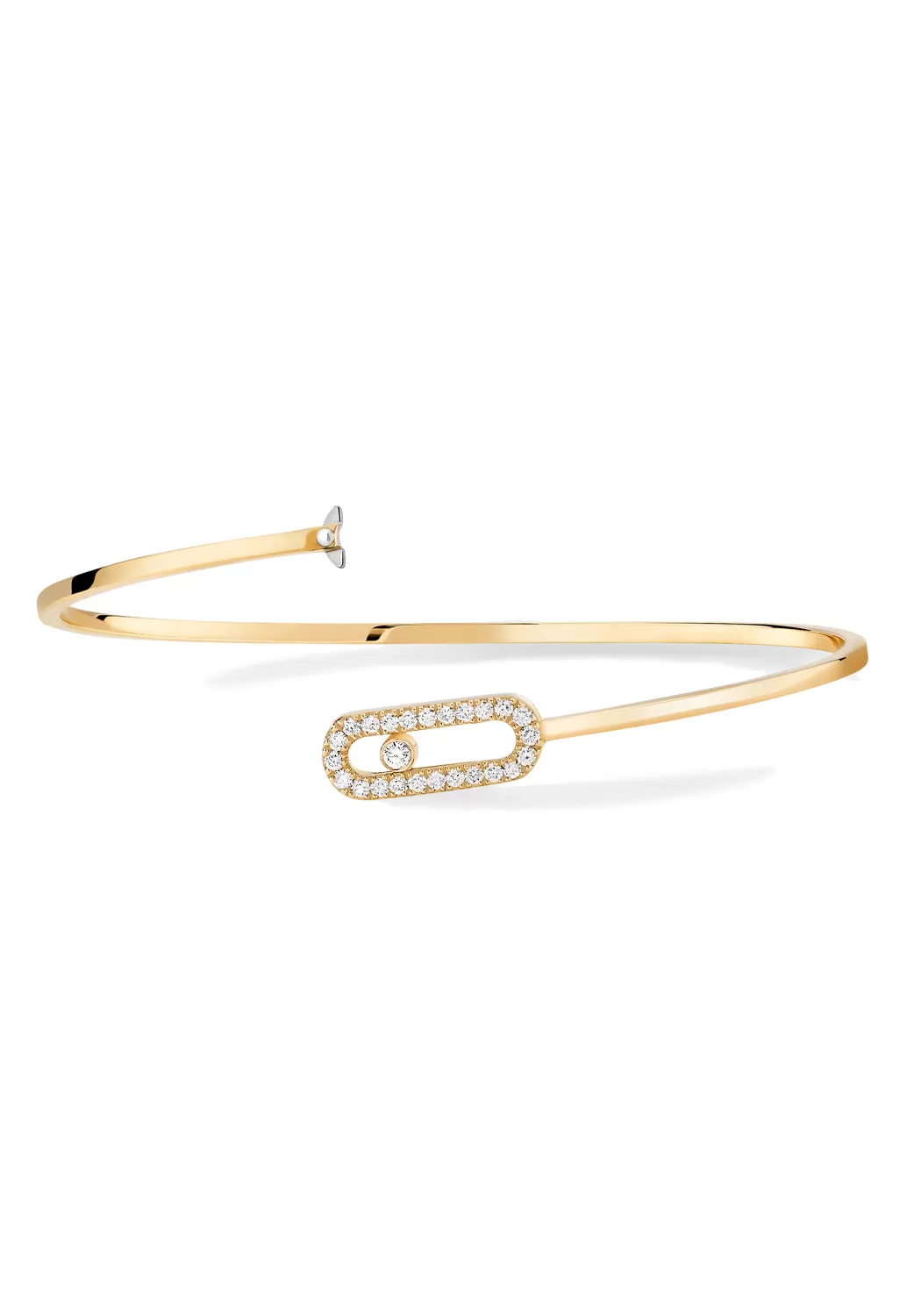 Messika Move Uno Pavé Flex 18K Gold Diamond Bangle | Choose Gold