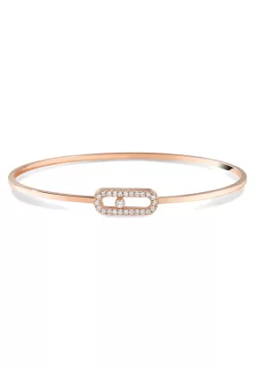 Messika Move Uno Pavé Flex 18K Gold Diamond Bangle | Choose Gold