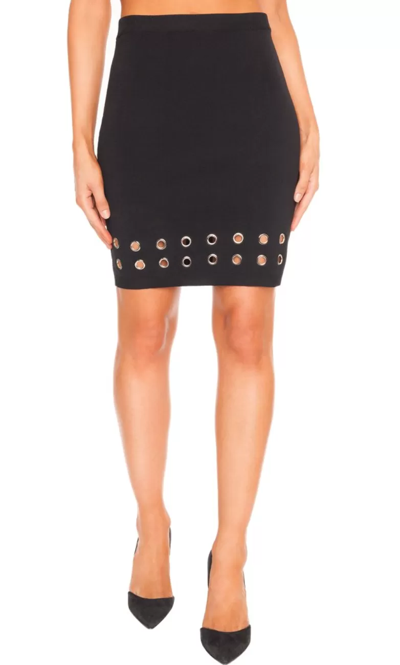 MINKPINK Eyelet Rib Skirt